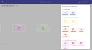 chat bot function menu in Teleform - telegram bot builder