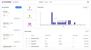 Dashboard user interface of Teleform -Telegram chatbot builder