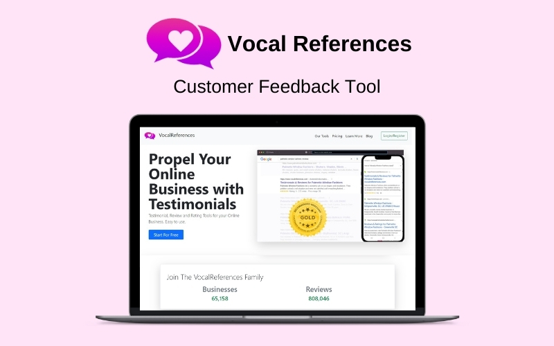 VocalReferences – Customer Feedback Tool | Annual Access | Pro Plan