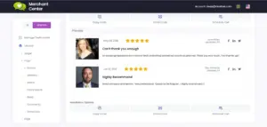 Customer feedback display