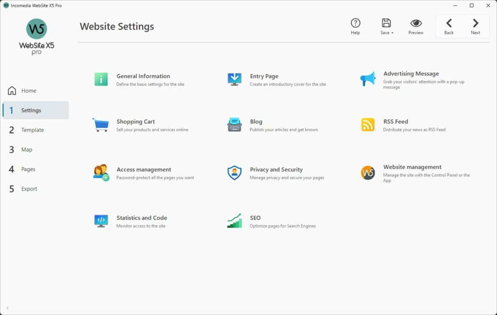 <b>Website Settings</b>