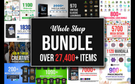 Whole Shop Bundle Of Graphic Design Resources Feature Image