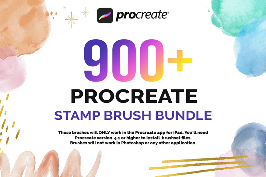 Procreate Stamp Brush Bundle feature image