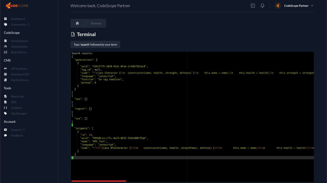 Terminal User Interface