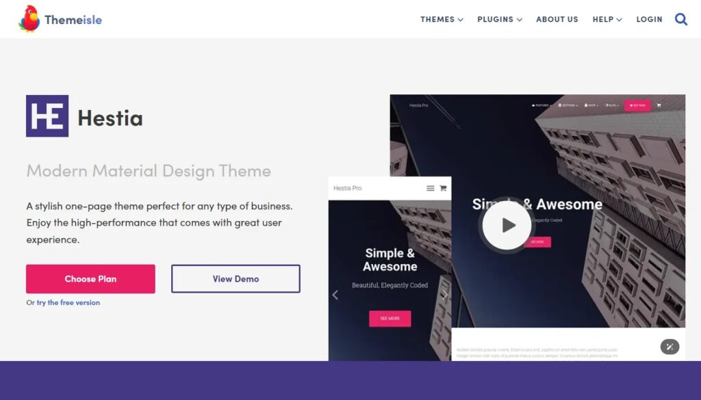 Hestia WordPress Theme Feature Image