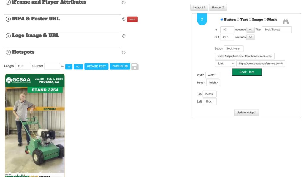 Create Interactive videos with touch point video