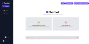 AIChatbot - Chatbot Building Platform dashboard User interface