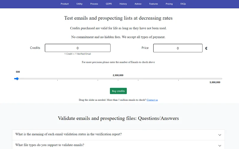 Email Credit Distribution Feature Email Validation