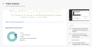 script segmentation provided in the video analysis in IntelliWebi - AI Pitch deck analysis
