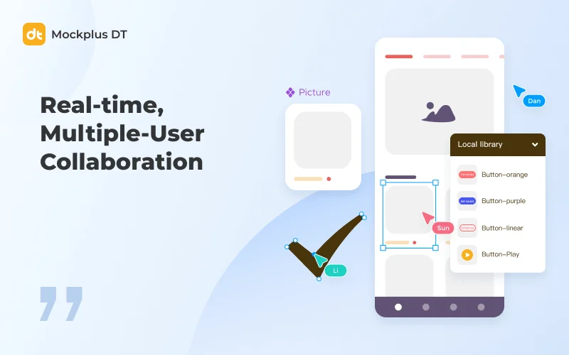 Real time collaboration feature of Web UI Design Tool