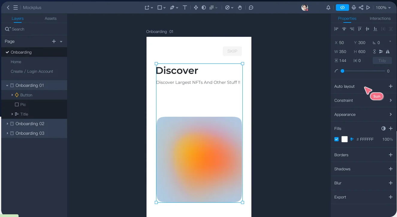 Online UI Design Tool Interface