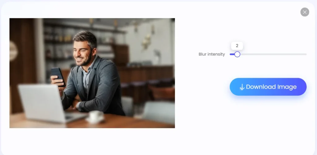 PicWish Blur Background feature used for blurring backgrounds