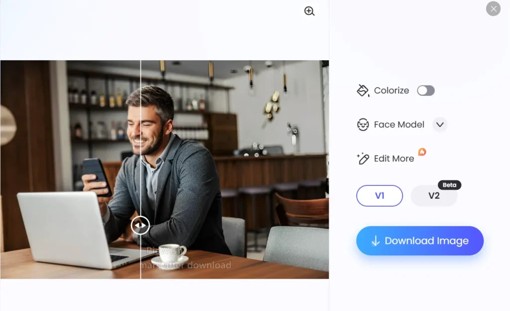 PicWish Photo Enhancer used for Enhancing image quality online