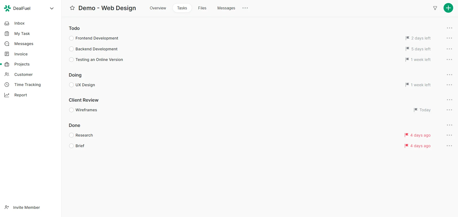 TeamCamp Project Tracking Tool Task Management App Feature