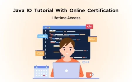 Feature image of Java iO tutorial with online certification