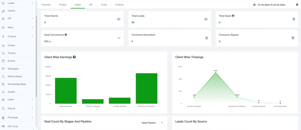 Client Overview Dashboard