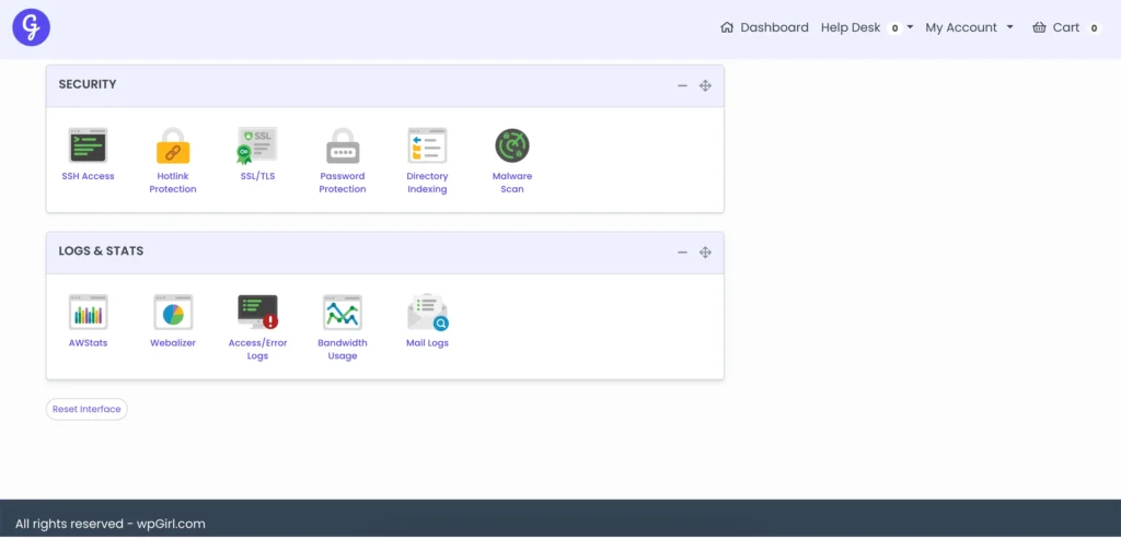 Security - Log & Stats of the cheap WordPress hosting, fast wordpress hosting, powerful wordpress hosting, wordpress hosting solutions