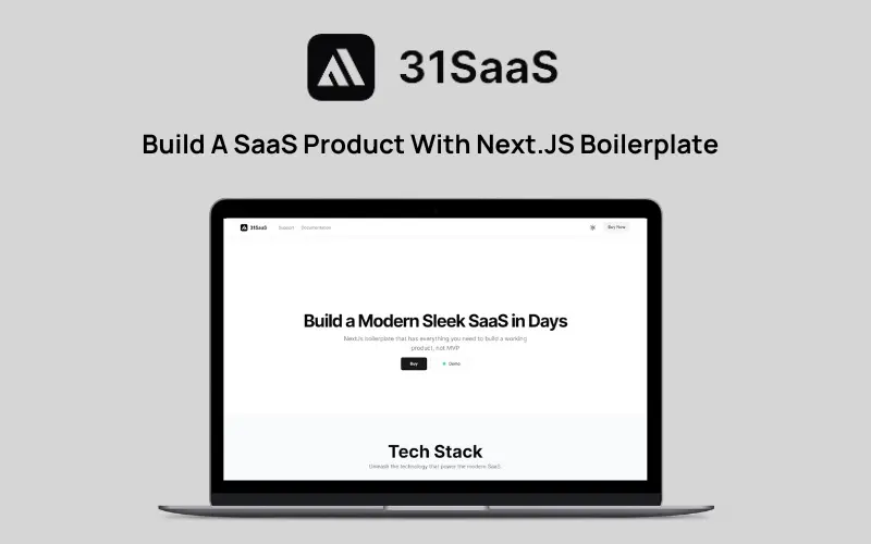 31SaaS - Build a SaaS Product with Next.JS Boilderplate