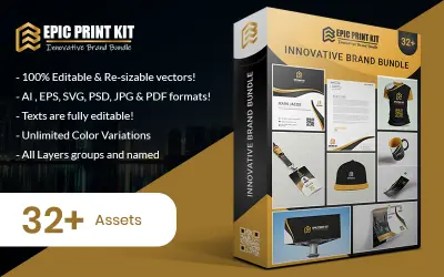Epic print kit in Business branding template