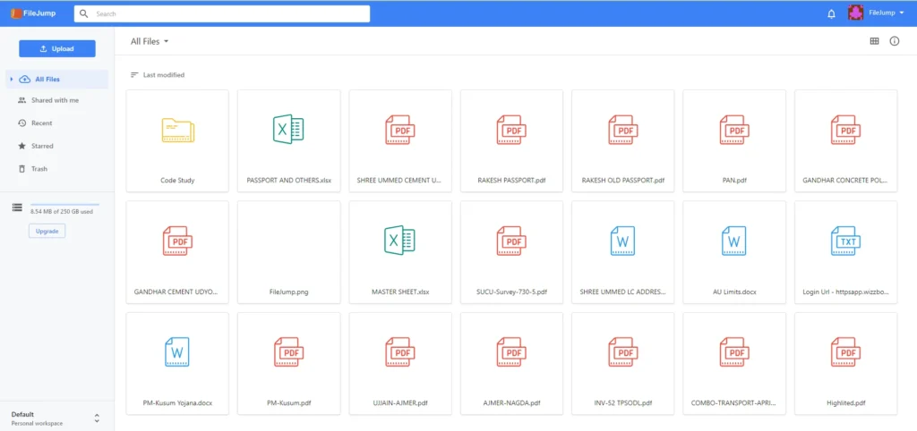 Upload LARGE Files using FileJump Online Cloud Storage