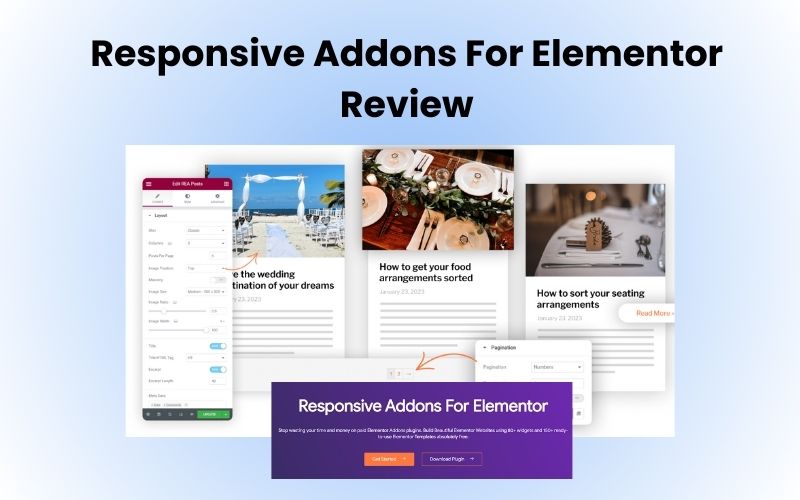 Feature image for blog - Responsive addons for elementor review