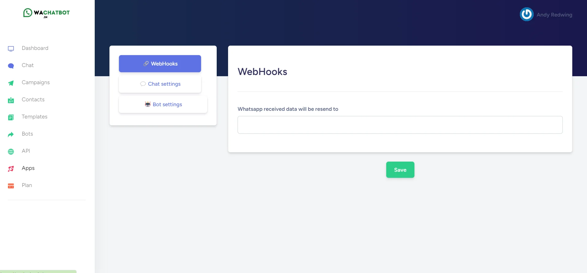 Wachatbot Application Management