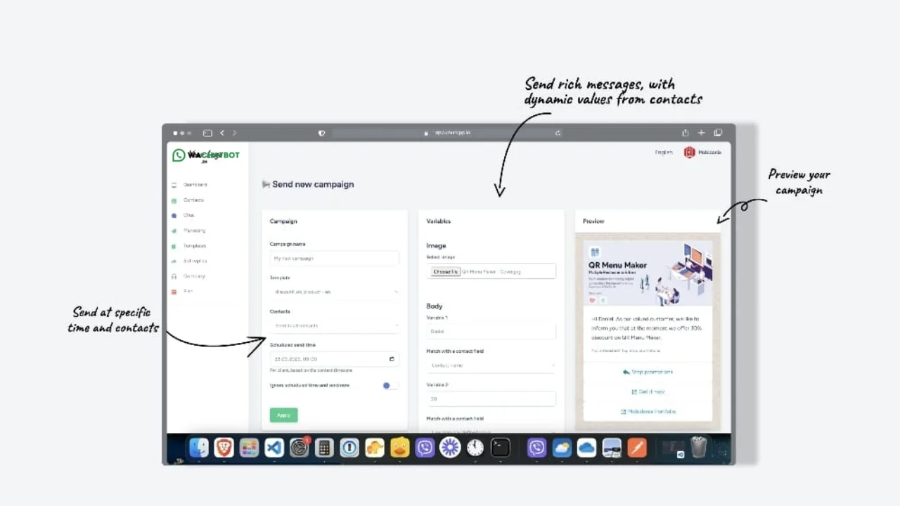 Create & Run Campaigns with Wachatbot WhatsApp Marketing Chatbot