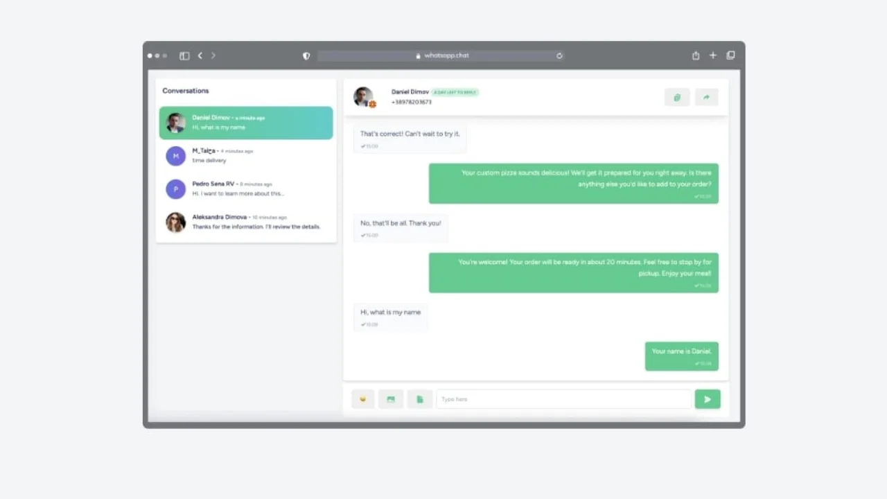 WaChatbot's AI Chatbot Interface