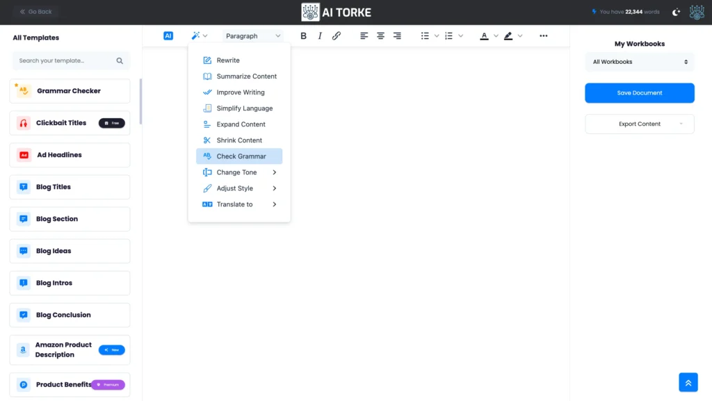 AI Blog Writer Preview