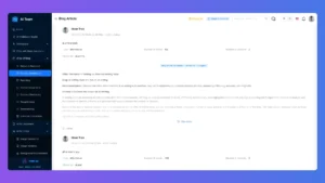 Blog writing feature preview of this All-In-One AI Tool. 1min ai lifetime subscription
