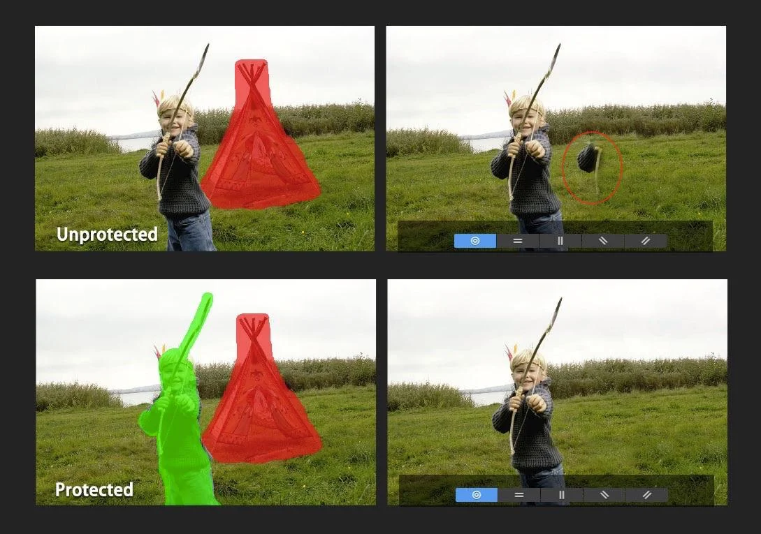 before and after picture after using remove object from photos