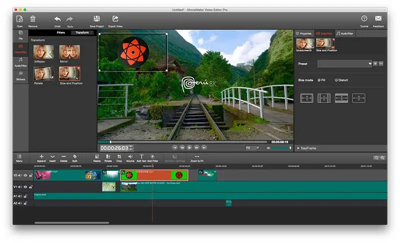 Insert stickers or logos to personalize your videos in this best video editing software