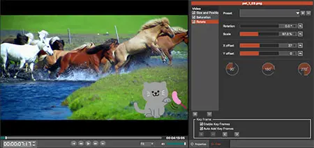 Keyframes available with Moviemator - Movie Maker