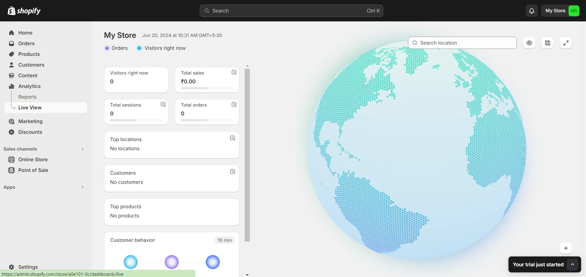 PaySync Live Store View Feature