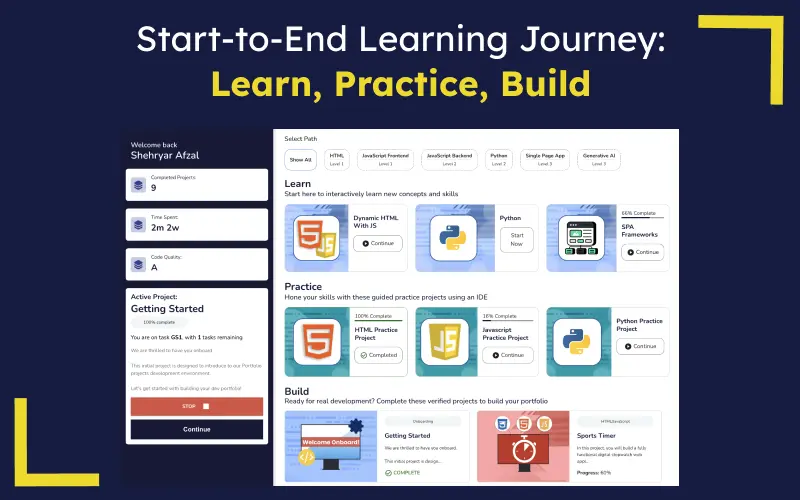 Start to end learning journey