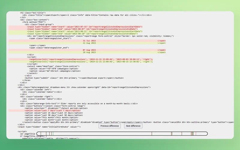 HTML Results Preview
