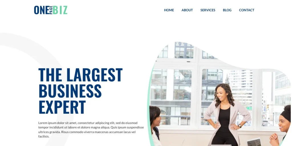 Business wordpress template preview