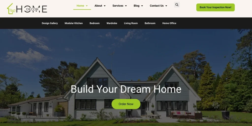 Home decor WordPress template preview