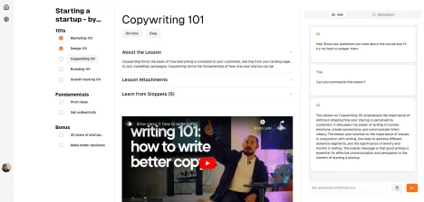 Engaging courses created for students