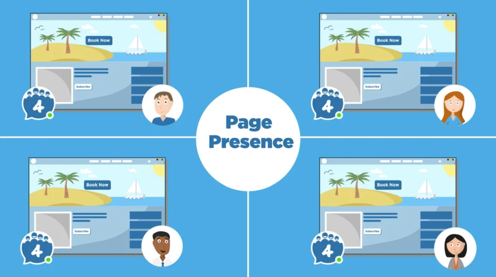 Page presence of this live caht software