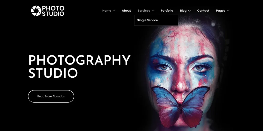 Photography wordpress template preview