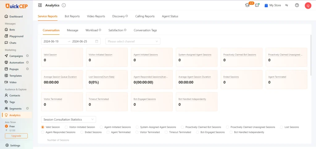 Analytics with QuickCEP- AI Chatbot