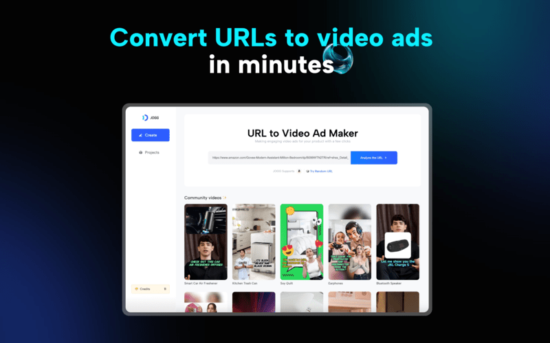 JoggAi - Ai video Ad generator Convert URLs to videos, ai video generator lifetime deal ai video advertising generator