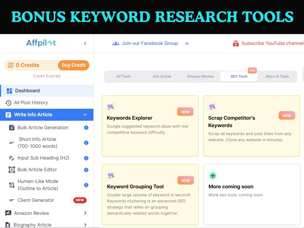AffPilot - AI Content Writer SEO Tools Feature Image