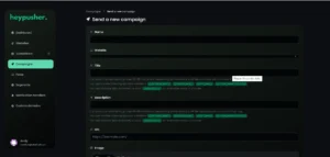 Create New Campaigns Using HeyPusher