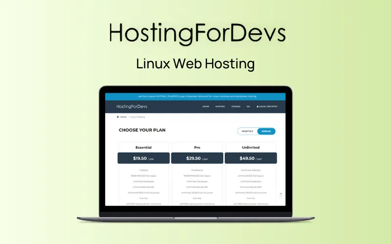 Hosting for devs linux web hosting feature image
