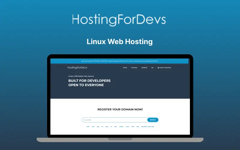 Hosting For Devs – Linux Web Hosting | Annual Access | Essential Plan