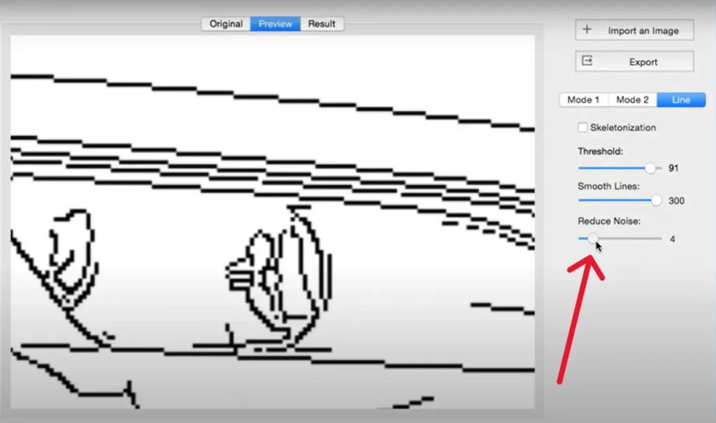 Super Vectorizer pro Line mode UI