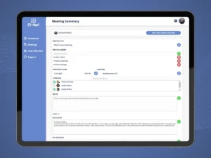 Mitutes Of The Meeting Feature Of EZ-Meet Information Management Software