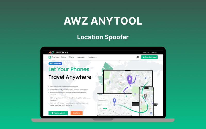 AWZ AnyPorter – Location Spoofer | Lifetime Deal | Windows